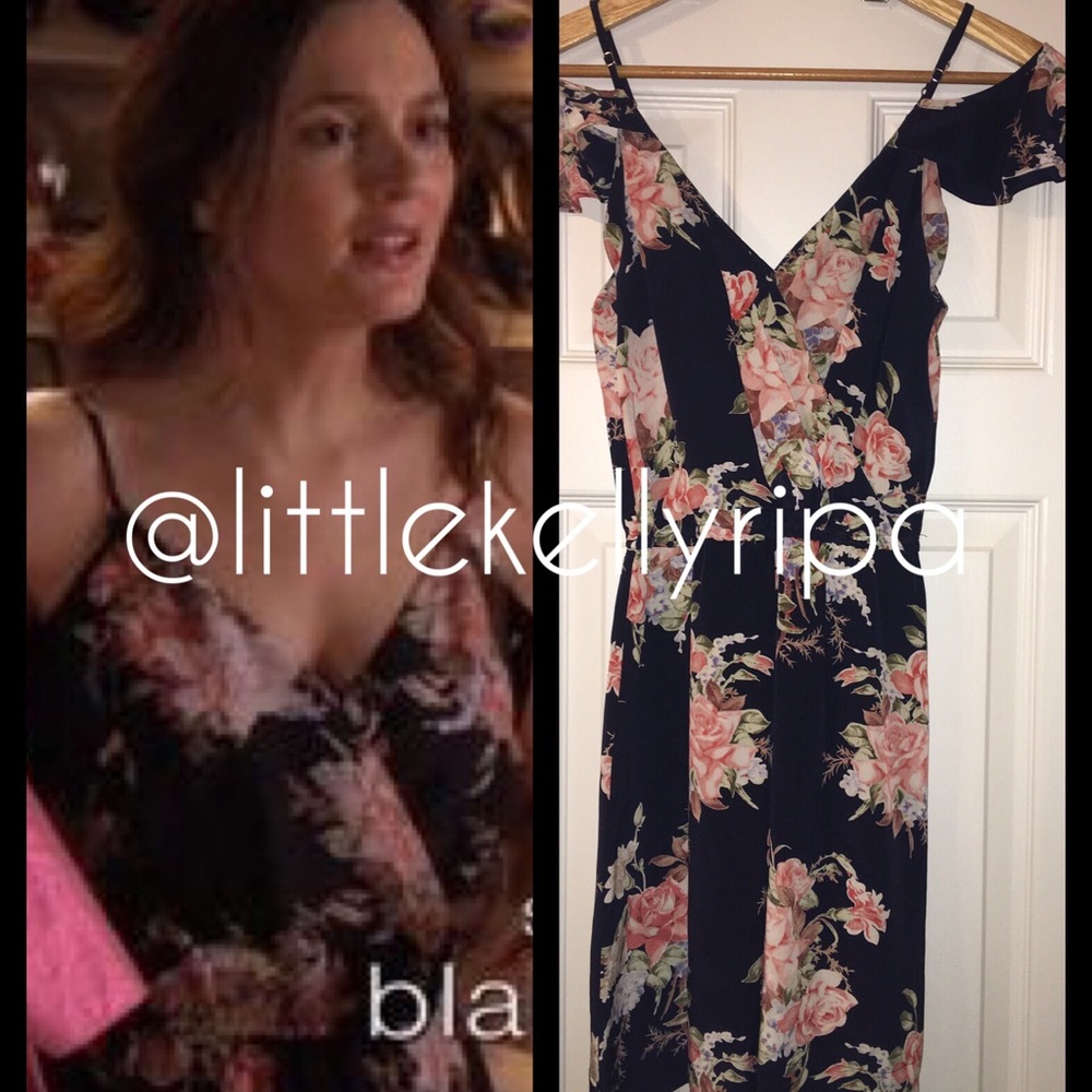 Joie Sari silk navy floral dress